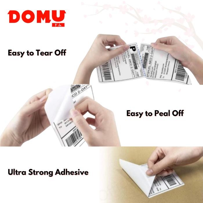 

TERLARIS! Kertas Sticker Label Thermal Resi 100x150 mm Lipat | Isi 500 Lembar per Pack