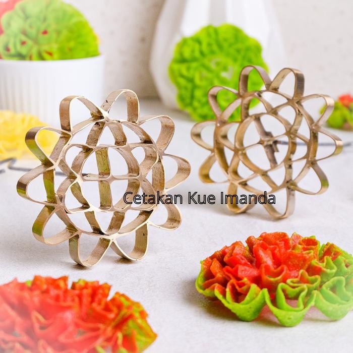 Cetakan Kembang Goyang Thailand Premium Bahan Kuningan Asli - Thailand