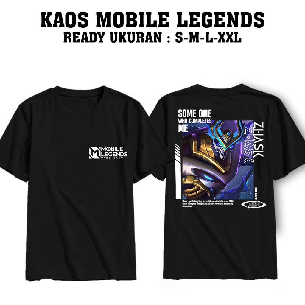 Housemith - KAOS HERO MOBILE LEGENDS [ ZHASK ] MOBILE LEGENDS PREMIUM QUALITY BAJU GAMING ML - Kaos 