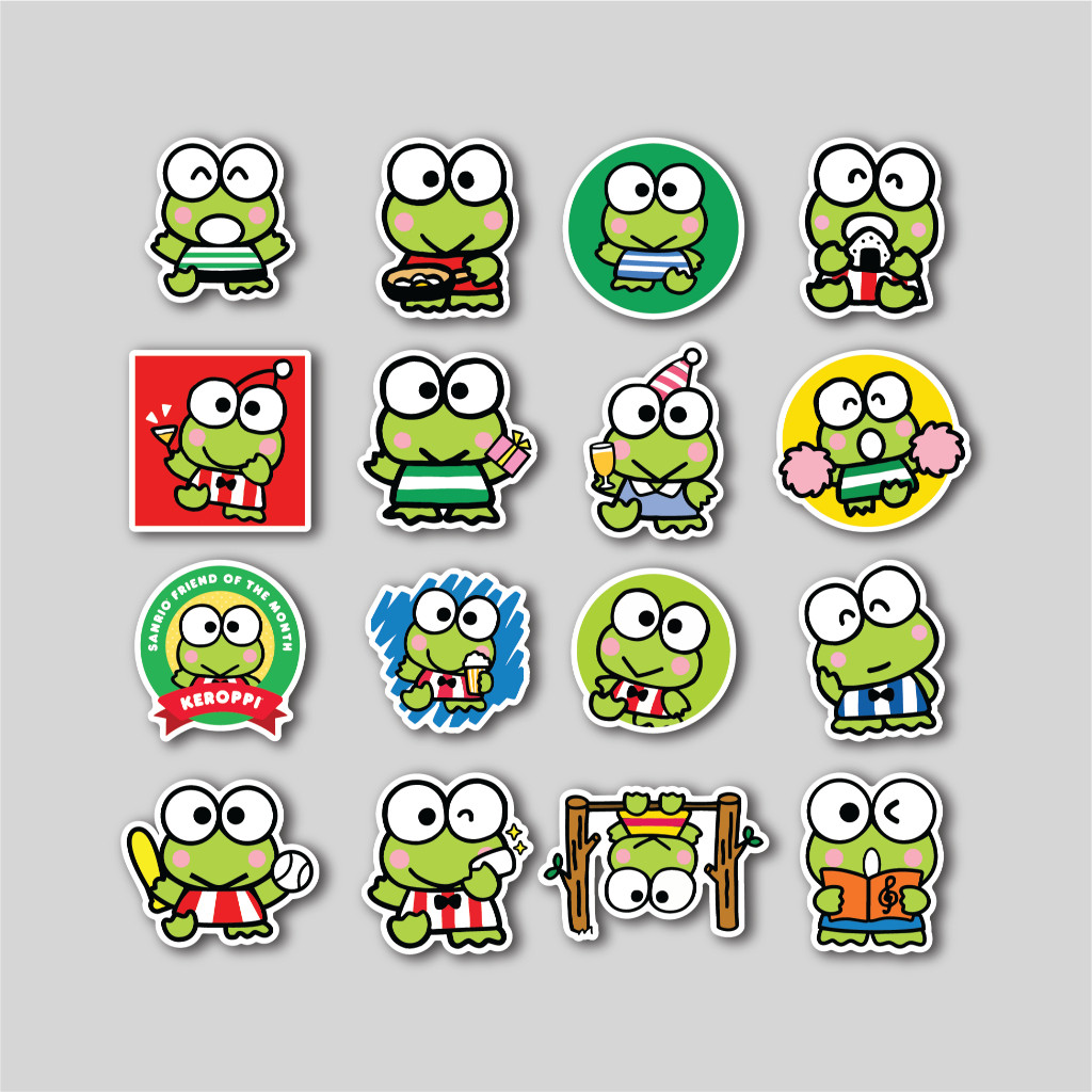 

Sticker Pack Keroppi Sanrio | Sticker Tumblr | Stiker Laptop Koper Helm