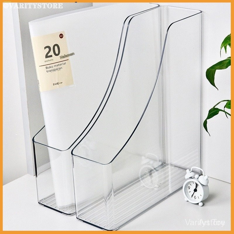 

【Varitystore】Bantex Box File / Magazine File A4 F4 Folio/Organizer Box File Meja Kantor Rak Buku Organizer Meja Akrilik 4 Sekat