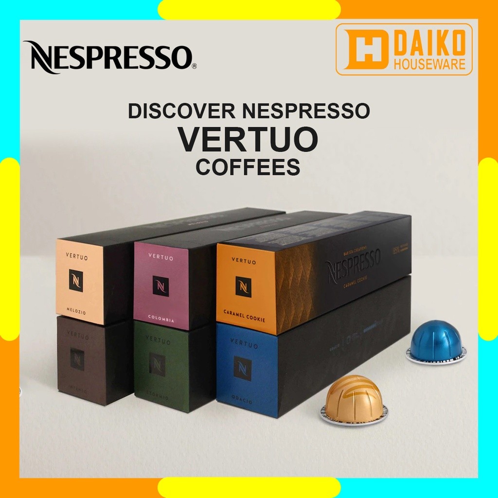 

Capsule Nespresso Vertuo All Varian Rasa Kemasan Pack - Blonde Light Medium to Dark Roast Coffee - Barista Creations Espresso Double Espresso Grand Lungo Master Origins Coffee