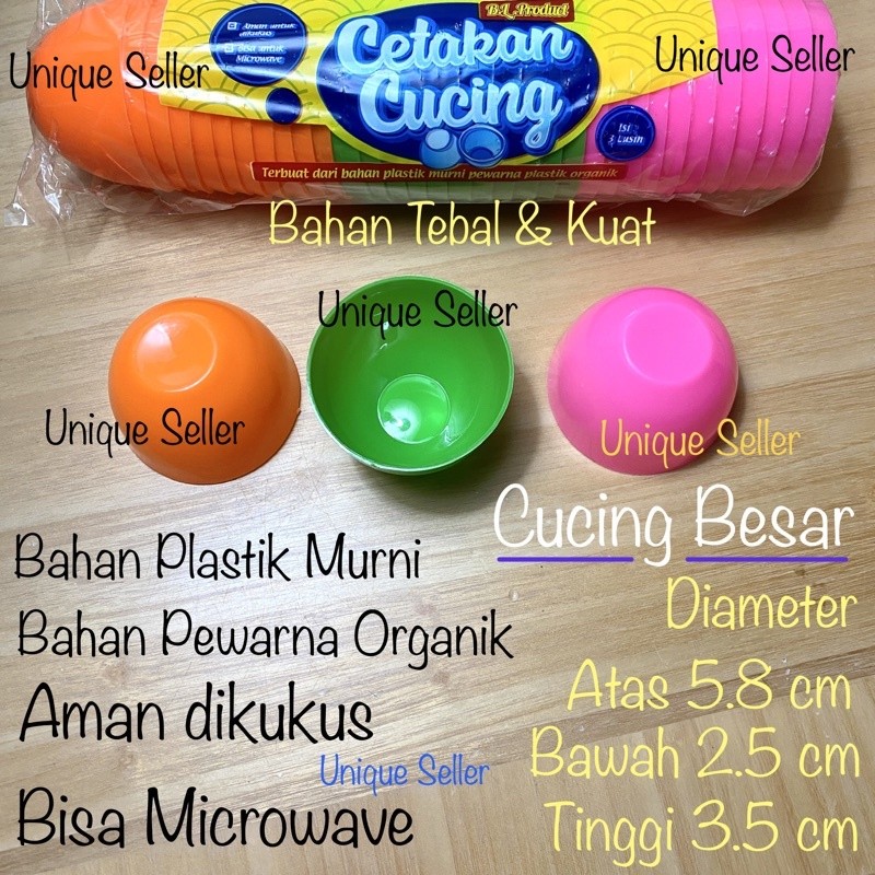 [Isi12] Cetakan Cucing Besar 5.8 cm / Cetakan Kue Mangkok / Cetakan Kue Apem / Cetakan Pudding / Cet