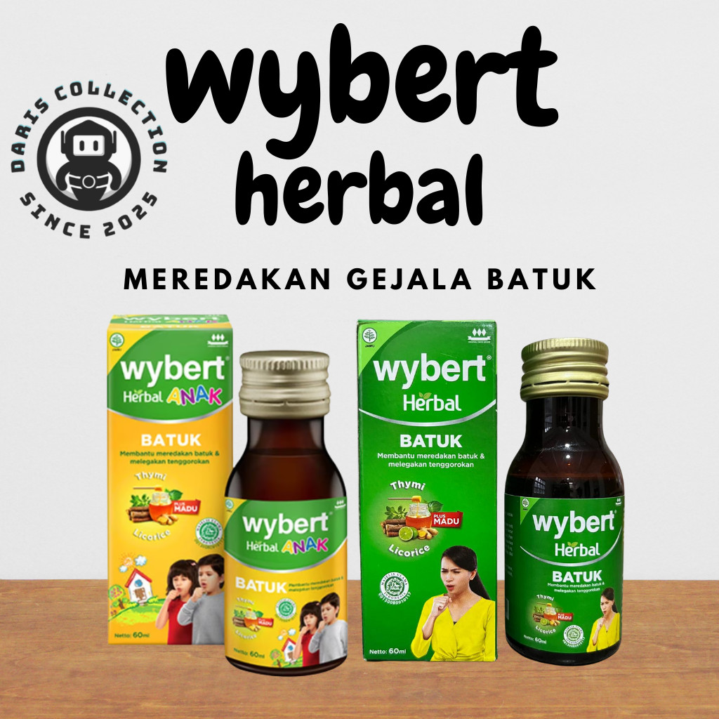 Wybert Herbal Batuk Sirup Anak Dan Dewasa Aman Untuk Ibu Hamil 60ml Daris Collection