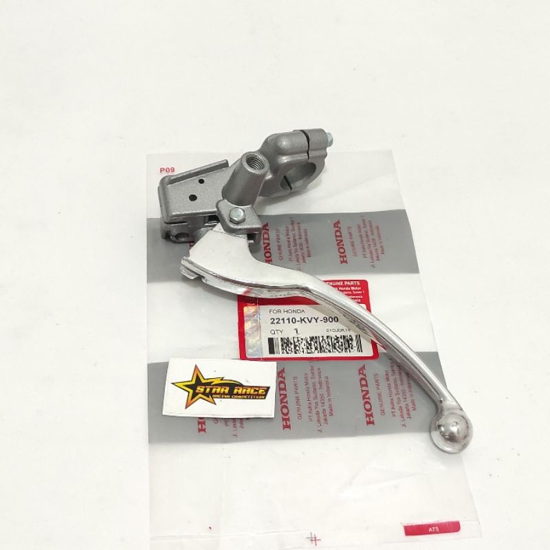 Dudukan spion kiri beat + hendel kiri beat PNP Vario scopy karbu ( SILVER )