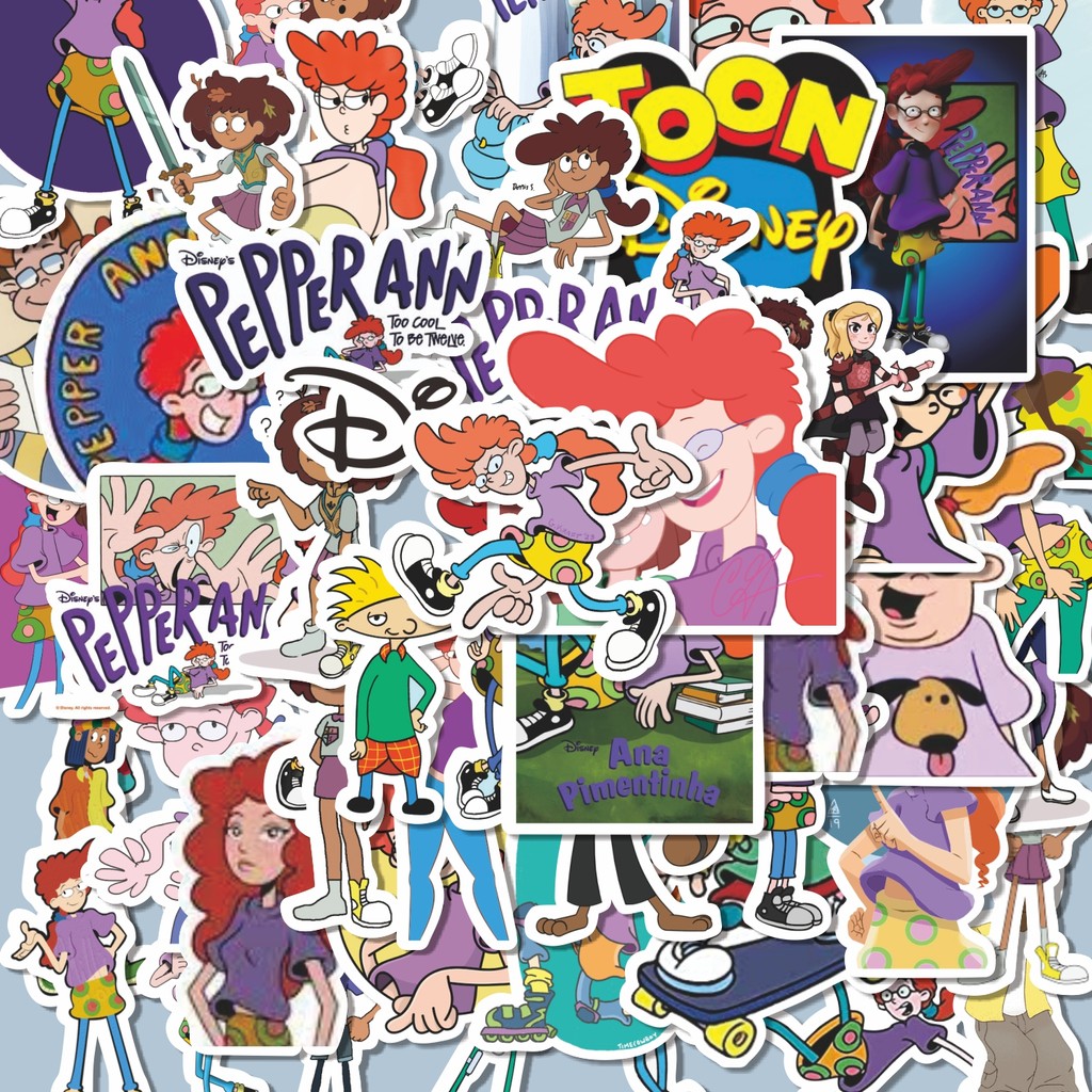 

100PCS Lucu Sticker Kartun Pepper Ann Stiker Aesthetic Stiker Anti Air Stikers Berperekat Waterproof sticker decal buat Motor Helm Buku Journal Koper Casing HP Laptop Botol Minum Hadiah anak