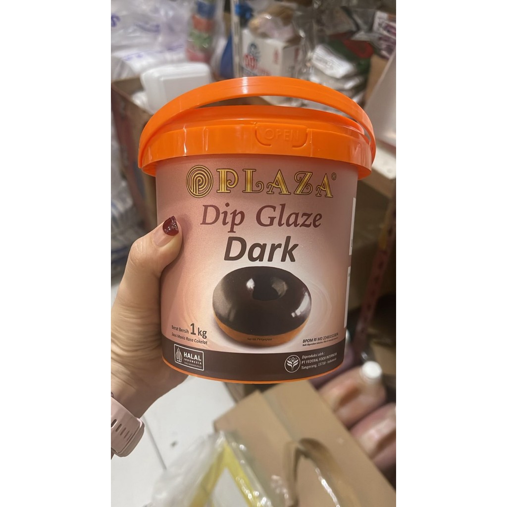plaza glaze dark coklat 1kg