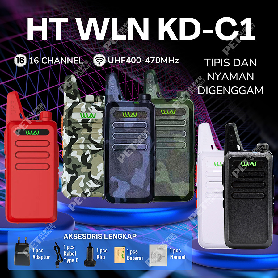WLN KD C1 Handy Talky HT WLN UHF WIRELESS TWO WAY RADIO HT WLN KD-C1