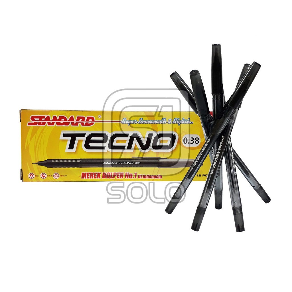 

Ballpoint Standart Techno S 0.38 Crystal Ink M&G AGPA7175 Warna Hitam