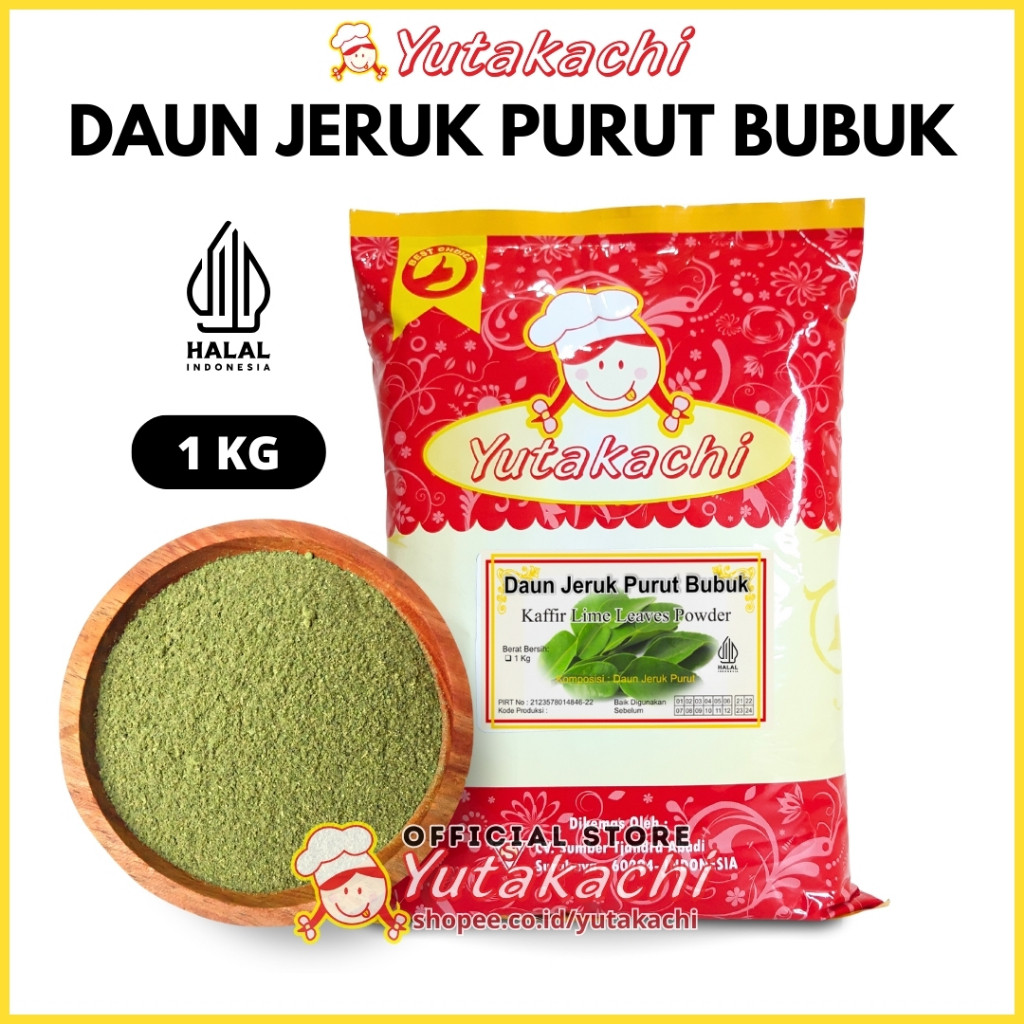 

Daun Jeruk Purut Bubuk 1 Kg Yutakachi / Lime Leaves Powder