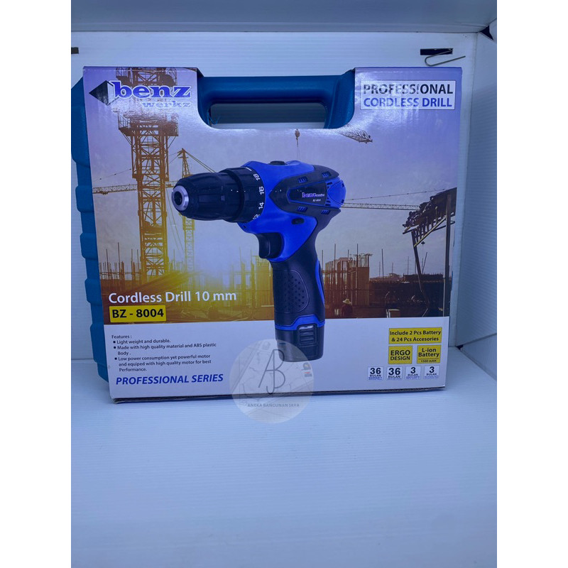 BENZ Mesin Bor Charger Cordless BENZ 8004 / Mesin Bor Portable Cordless
