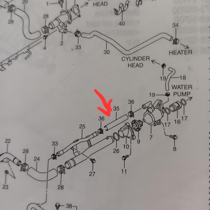 Selang Hose Water By pass SX 4 X over ,Swift Original Sparepart Suzuki