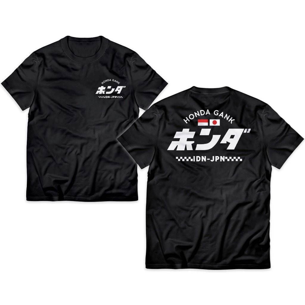 Kaos Honda Gank Japan x Indonesia Geng Motor Racing - Baju Distro Herex CB GL MP C70 Tiger