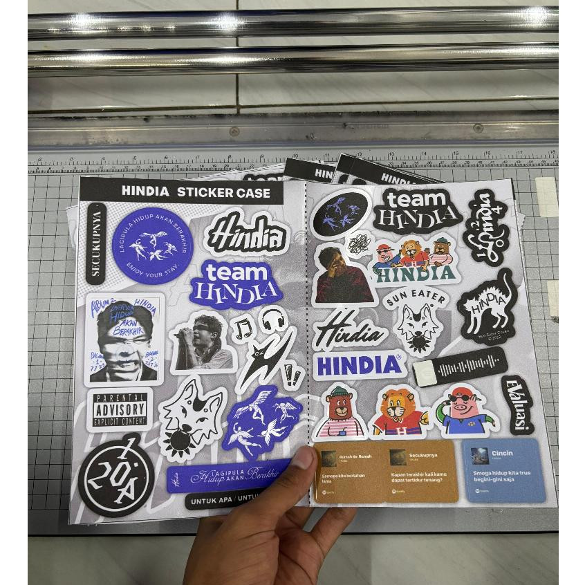 

34 Pcs Sticker Band Hindia Sticker pack Hindia sudah terpotong anti air anti Luntur