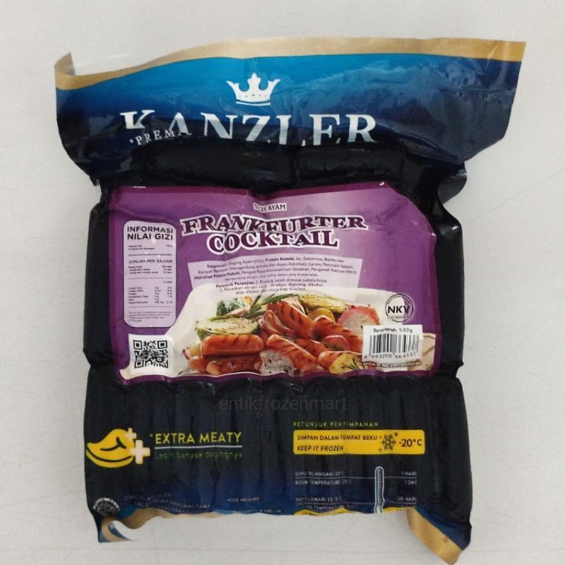 

Kanzler Sosis Frankfurter Cocktail 500gr