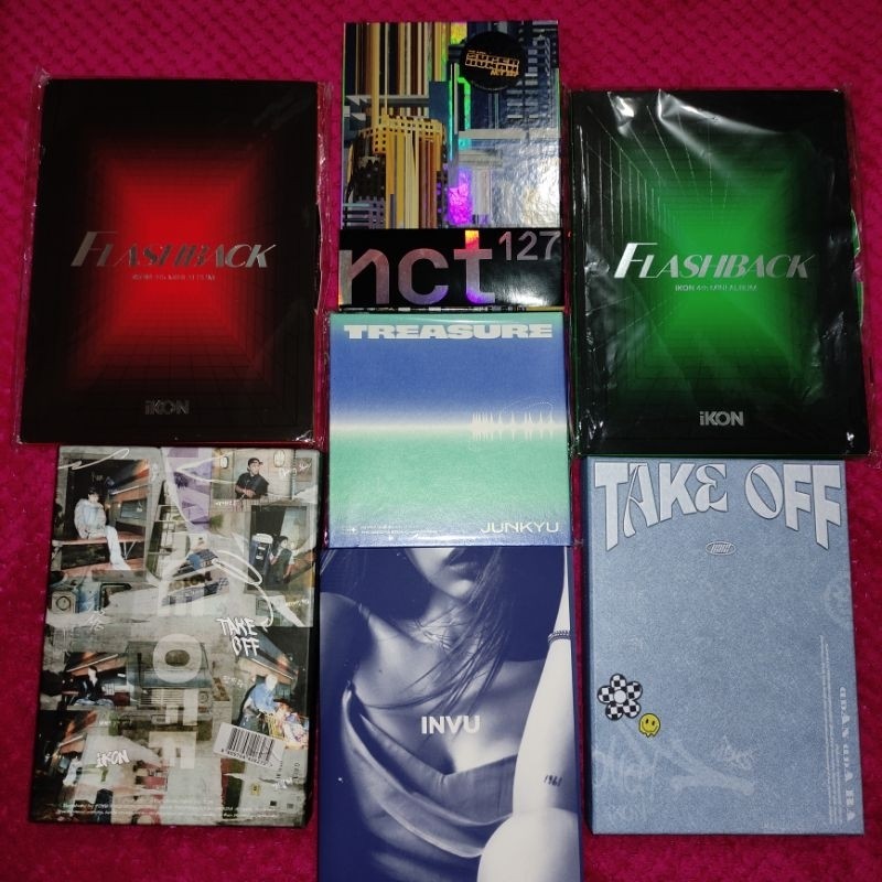 ALBUM UNSEALED FULLSET TAEYEON INVU · ALBUM ONLY NCT 127 SUPERHUMAN · iKON ONLY FLASHBACK RED VER GR