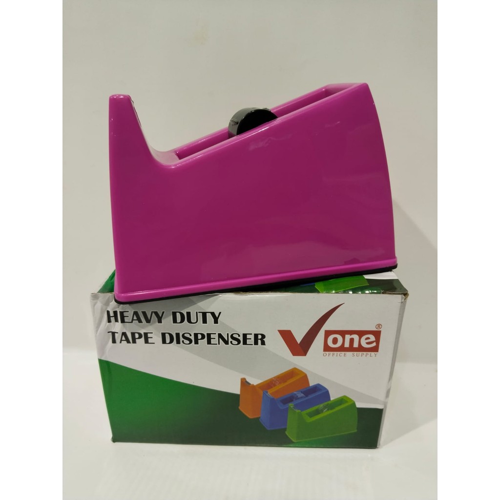

Tape Dispenser Isolasi V ONE/Tape Cutter/Tempat Pemotong Lakban Solasi - SMALL