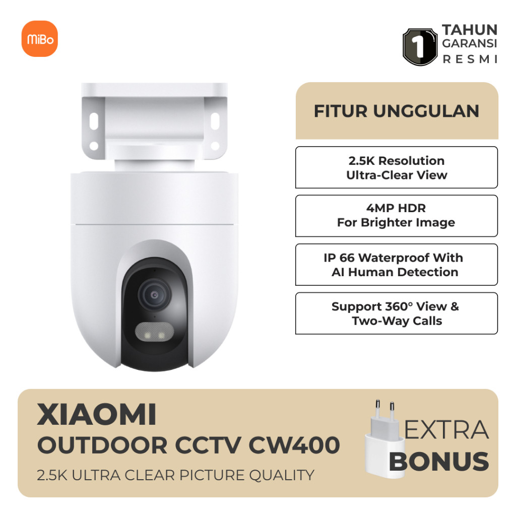 Xiaomi Outdoor Camera CW400 4MP 2.5K Kamera CCTV Outdoor 360° IP66 Waterproof AI Human Tracking Dete