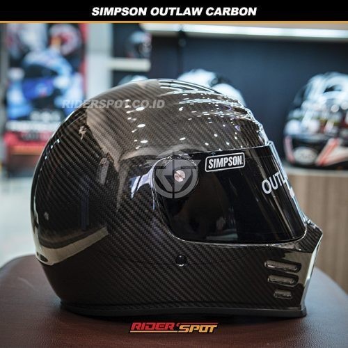 Helm Simpson Outlaw Bandit Carbon Fiber Fullface Helmet