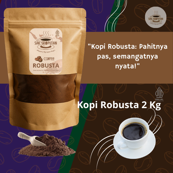 

kopi bubuk Robusta kemasan 2 kg rasa sedap dan mantap kopi bubuk Robusta 2 kg bubuk kopi robusta 2000 gram kopi bubuk robusta 2000 gram