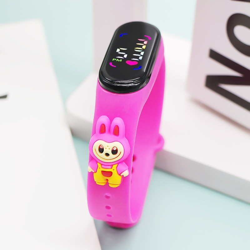 LABUBU Digital Watch Kids Jam Led Sentuh Layar Anti Air