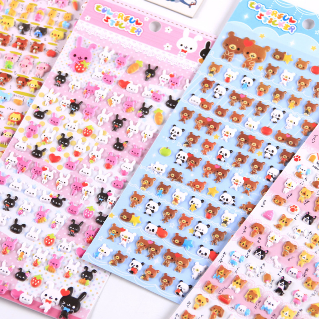 

6 Pcs/set Kawaii Lovely Small Animals Foam 3D Decorative Stationery Stickers Scrapbooking DIY Diary Album Stick Mini Stickers