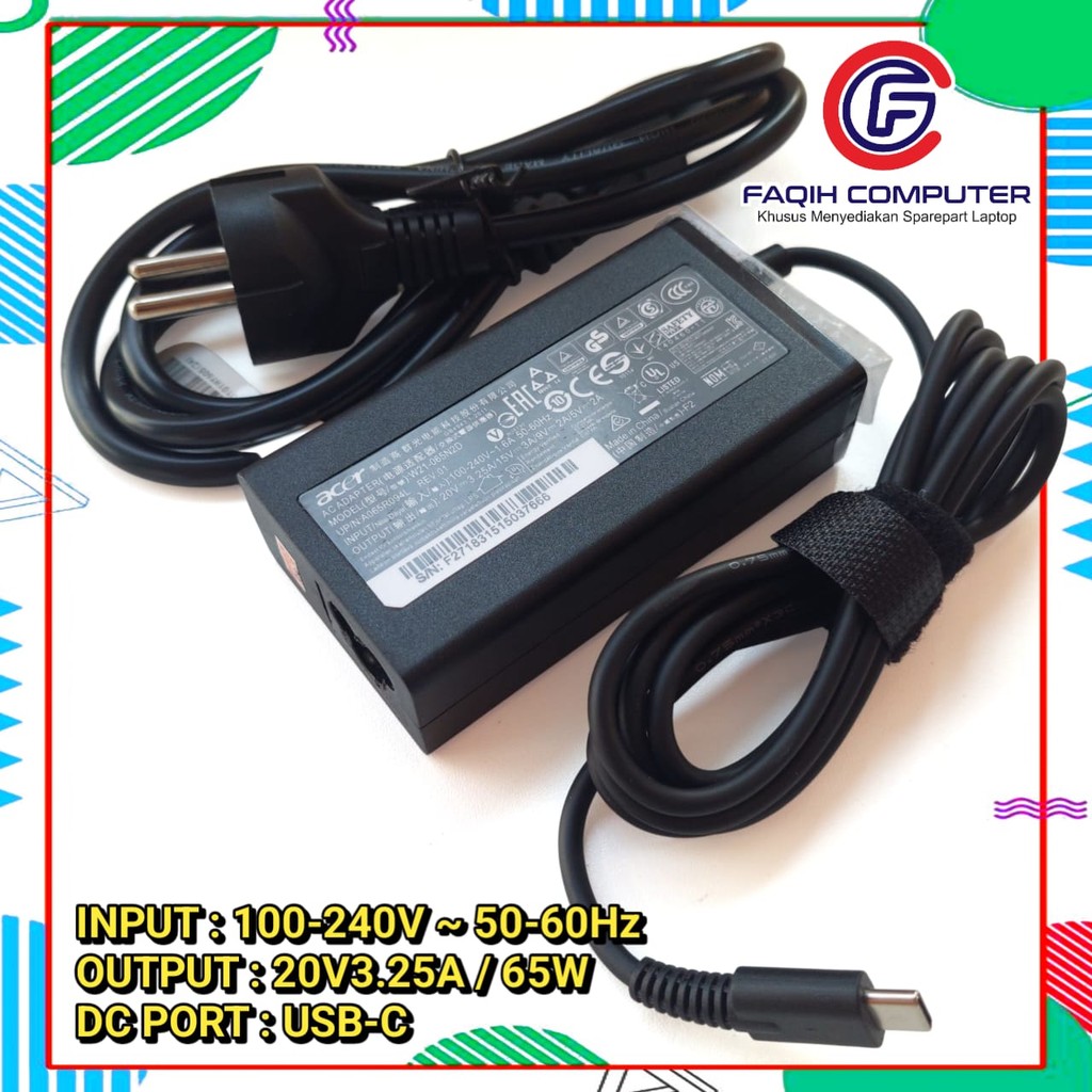 Adaptor Charger Laptop ACER Swift Go 14 SFG14 SFG14-73T-94QB SFG14-73-9686 SFG14-73-56A7