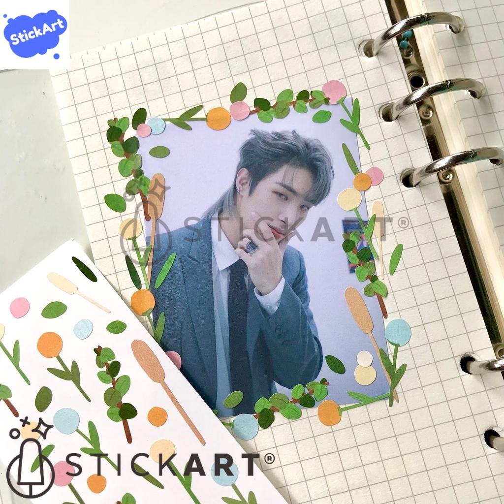 

[STICKART[ Stiker Dekorasi Polco/ Sticker Journal/ Stiker Bunga L60 BAHAN DAN KWALITAS PREMIUM