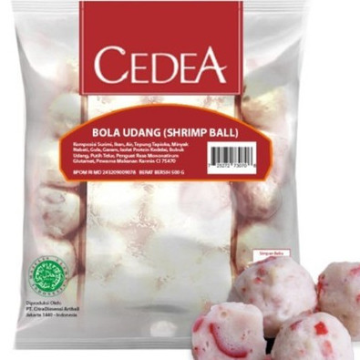 

Bakso Ikan Rasa Udang Cedea Bola Udang 500 Gram