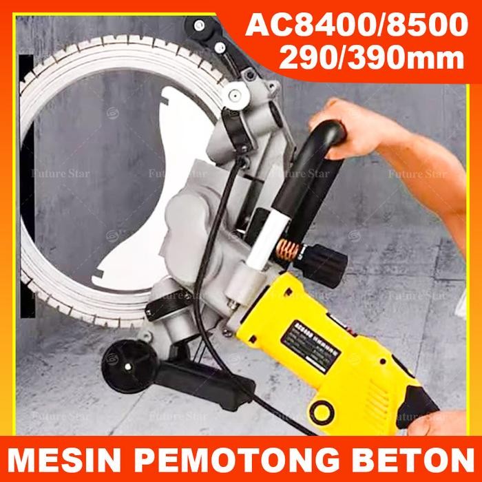 Mesin Pemotong Beton Listrik 390mm 290mm Concrete Wall Cutting Machine Electric Groove Ring Saw 5000