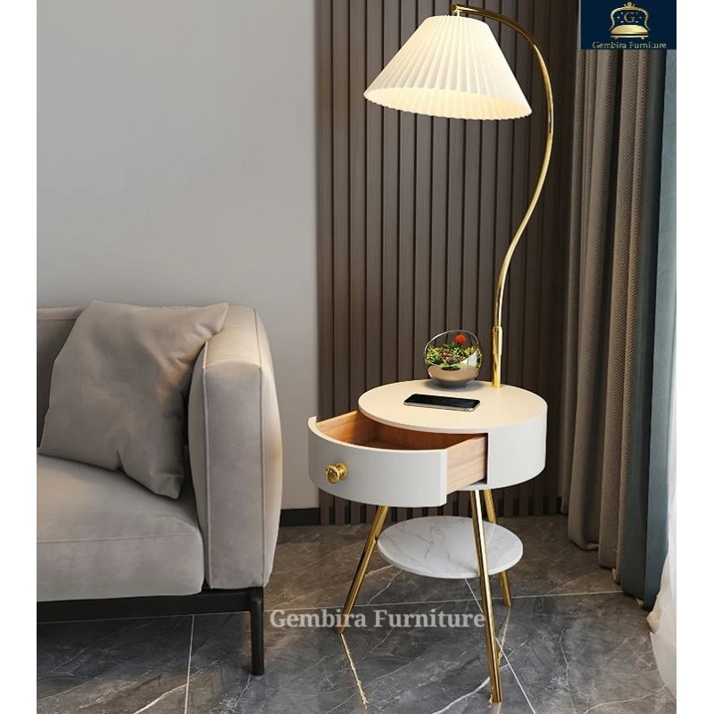 Meja sudut lampu hias Ready laci lamp tidur coffee table