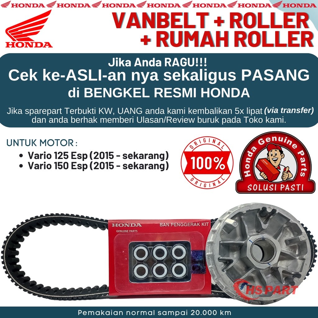 Vanbelt Vario 125 Original Asli , Vanbelt Vario 150 LED Original , Vanbelt Vario 125 LED Original Ho