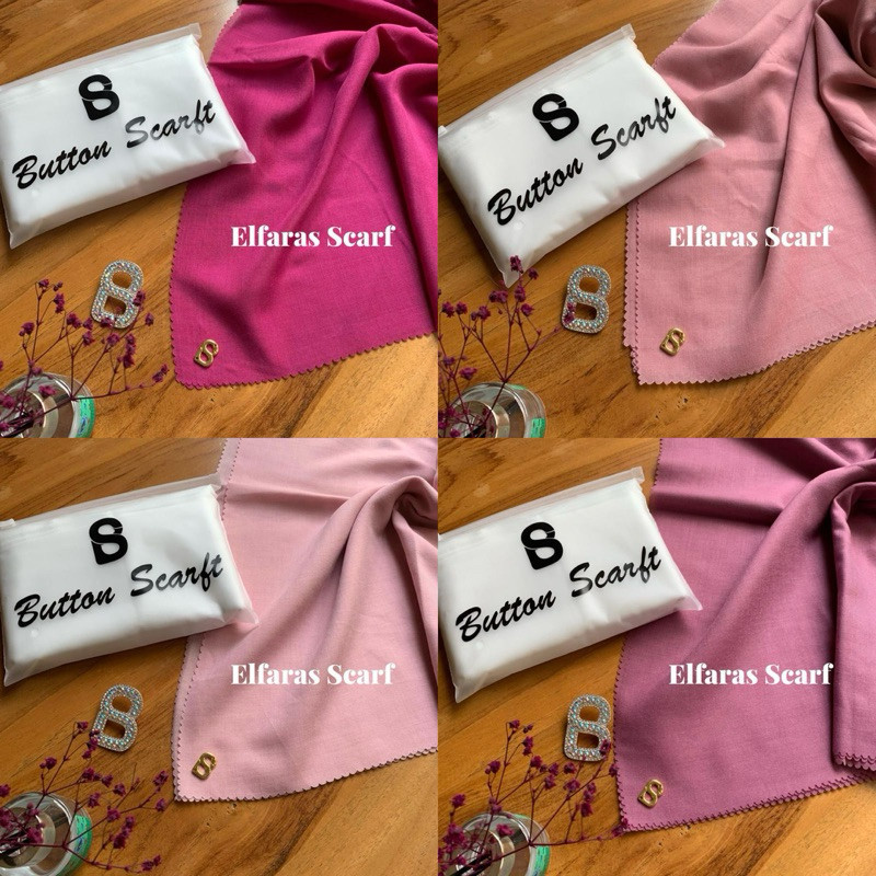 Hijab Voal Polos Buttonscarves Logo B Pakai Pouch