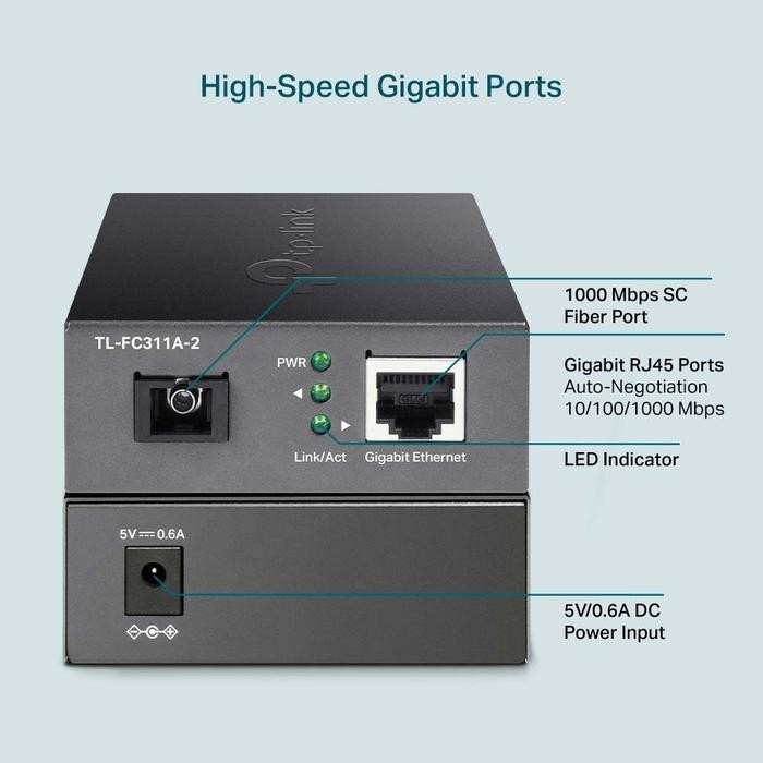 TPLINK TL-FC311A-2 Gigabit WDM Media ConverterNew Stock