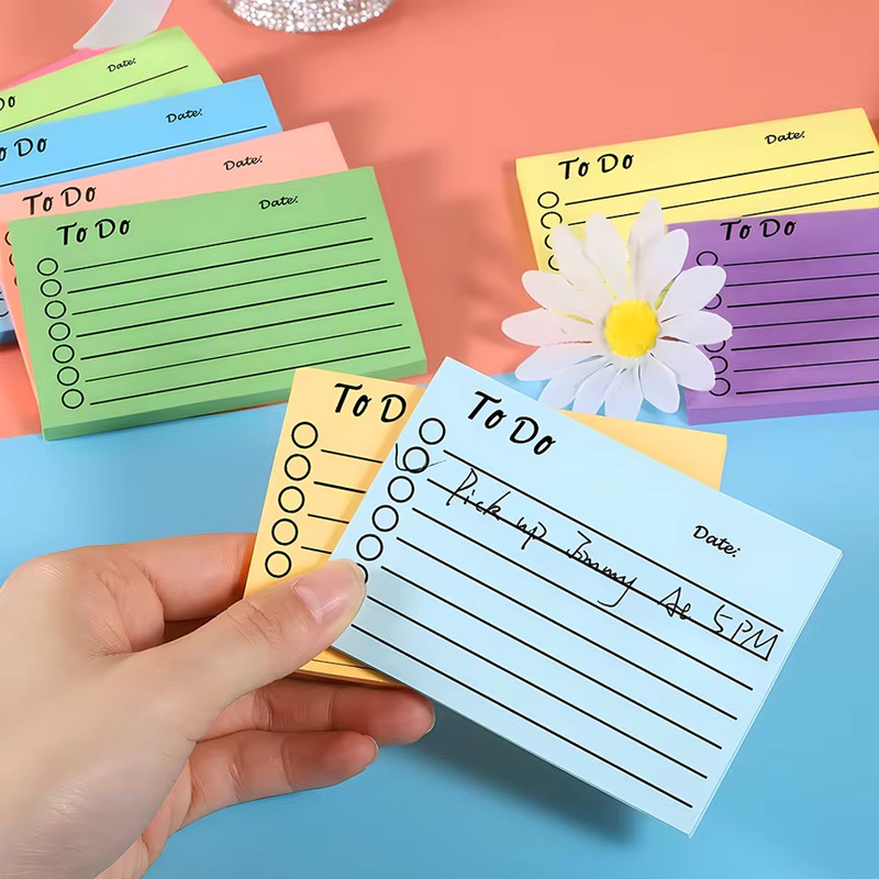 

3pcs 50 Sheets ToDoList Memo Pads Kawaii Daily Planner Tearable Sticky Notes Message Notes Korean Stationery Office Writing Pads