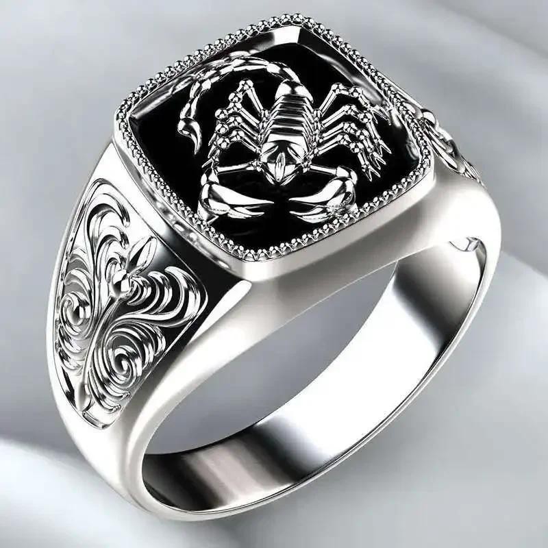 

Viking Nordic Mythology Giant Wolf Men Ring Defense Totem Wolf Fashion Hip Hop Rock Unisex Finger Ring Punk Gift
