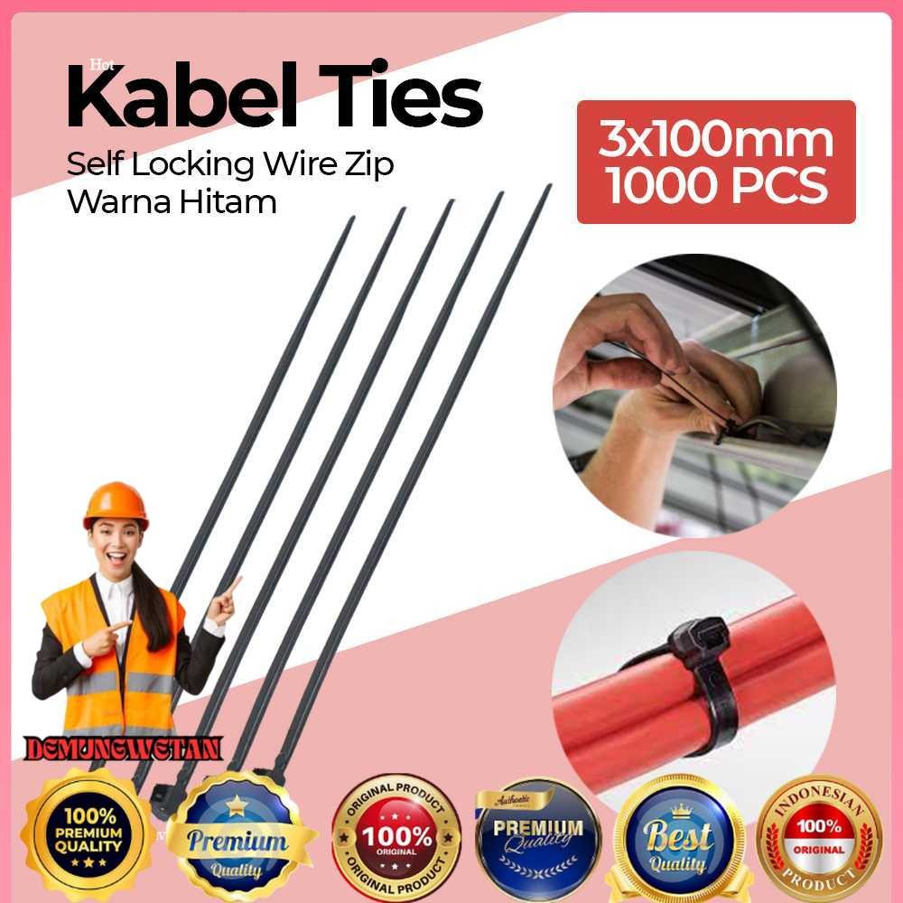 

YCDC Kabel Ties Self Locking Wire Zip 3x100mm 1000 PCS - LYZ-100