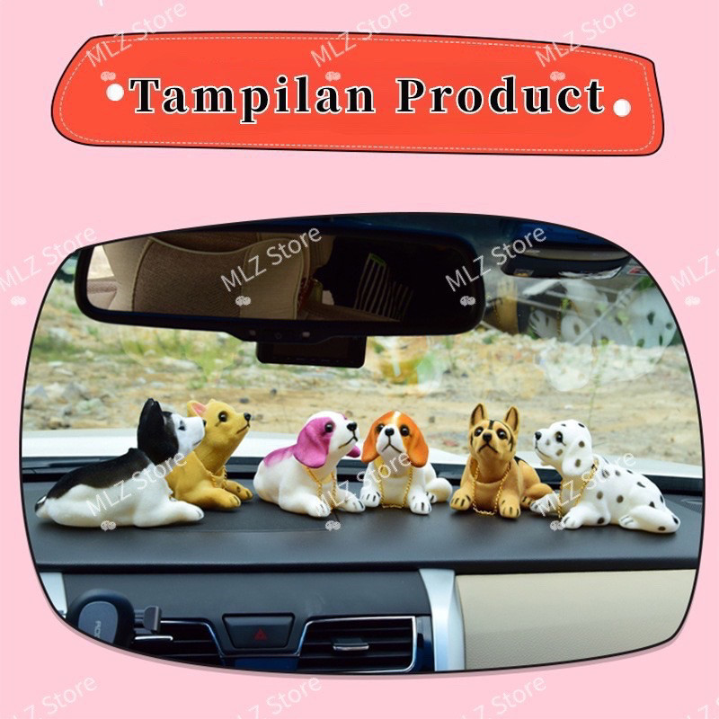 Pajangan Dashboard Mobil Anjing Kepala Goyang Aksesoris Mobil Doggy Kepala Bergoyang