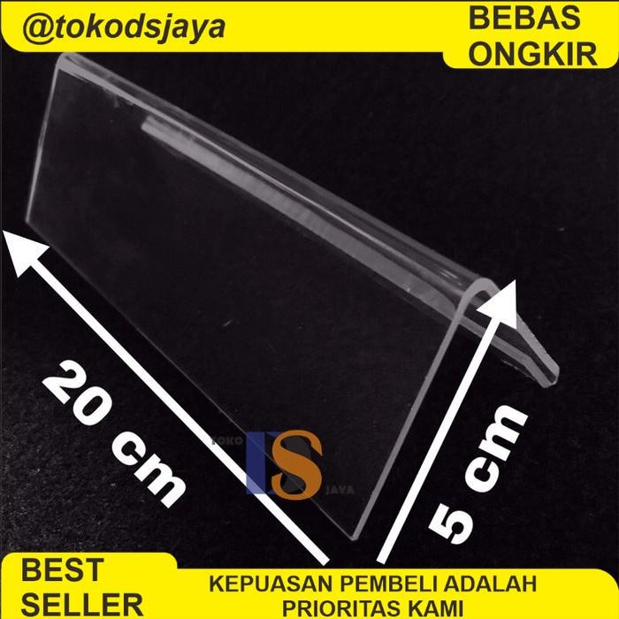 

PROMO 5 x 20 cm - Papan Nama Meja Akrilik Segitiga Satu Sisi - 5x20 segitiga satu sisi