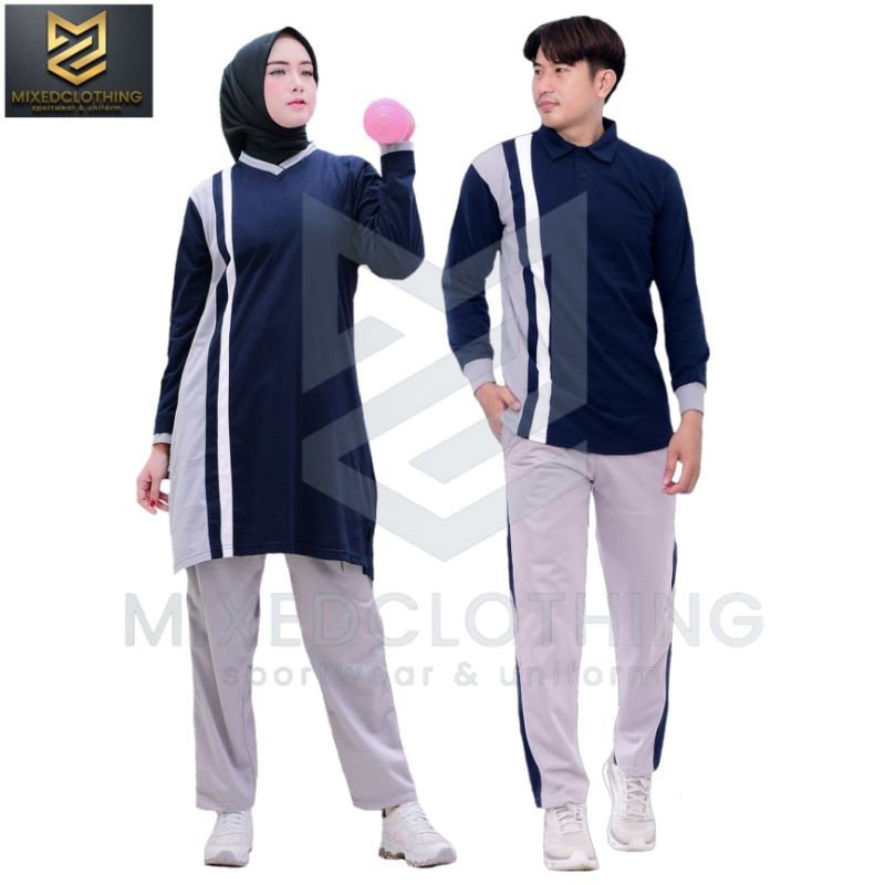 AXAYANSHOP setelan olahraga couple pria wanita/setelan olahraga couple muslim/setelan olahraga pria 