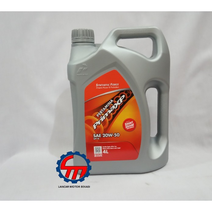 Oli Pertamina Prima XP SAE 20W-50 4 Liter Asli Original