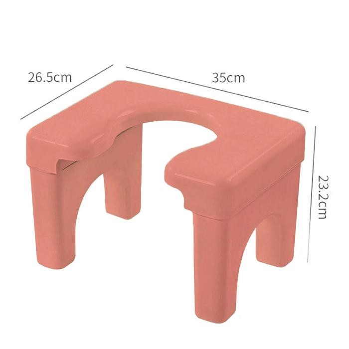 Toilet Closet Jongkok Tempat Duduk Kamar Mandi Kursi Plastik Toilet Duduk Pispot Portable - Merah