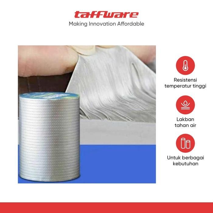 

TaffGUARD Lakban Aluminium Foil Butyl Super Adhesive Duct Tape 20cmx10