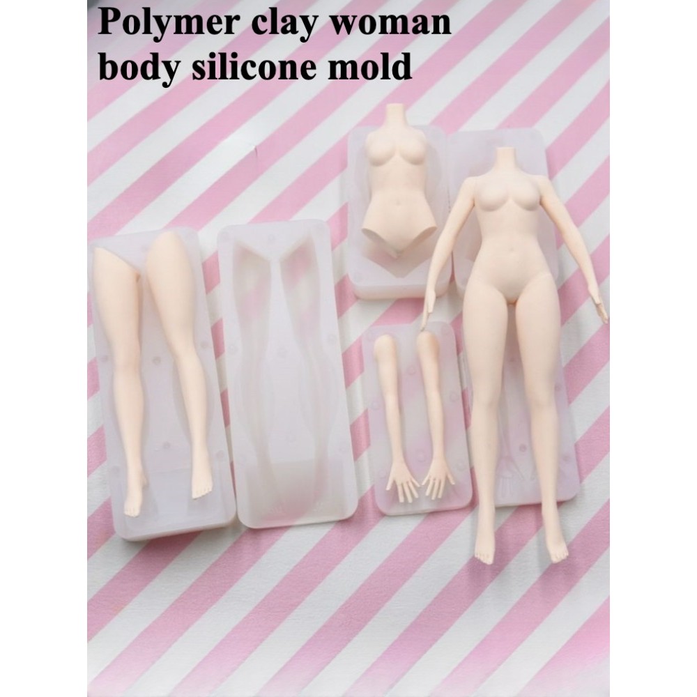 

Polymer Clay Woman Body Silicone Mold Directly Proportional Universal Mold DIY Ultra Light Clay Mud Sculpture Model Modeling