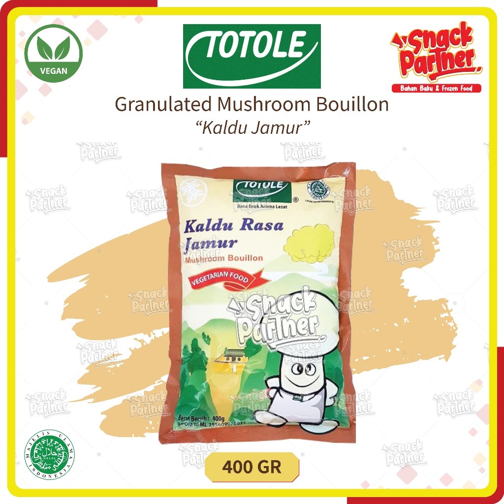 

TOTOLE KALDU JAMUR 400 GR - Bumbu Masak Vegan Food Rasa Mushroom 400GR