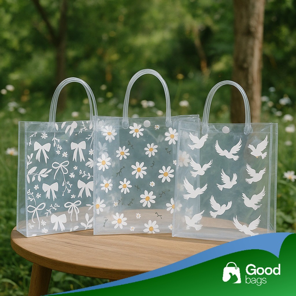 

Tas Mika PVC / Tas Mika PVC Transparan / Tas Bening / Tas Transparan / Tas Hampers I AC07-AC15