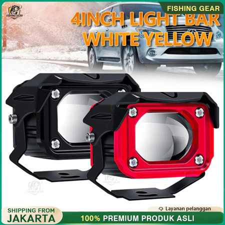 Lampu Tembak Sorot LED Laser Gun lampu tembak led 4d laser d6k kotak 2 warna high low hi loo jauh de
