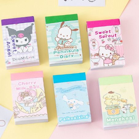 

SherColl - Mini Sticker Book Sanrio Isi 50 lembar / Buku Mini Stiker Karakter Sanrio Isi 50 lbr Kuromi Melody