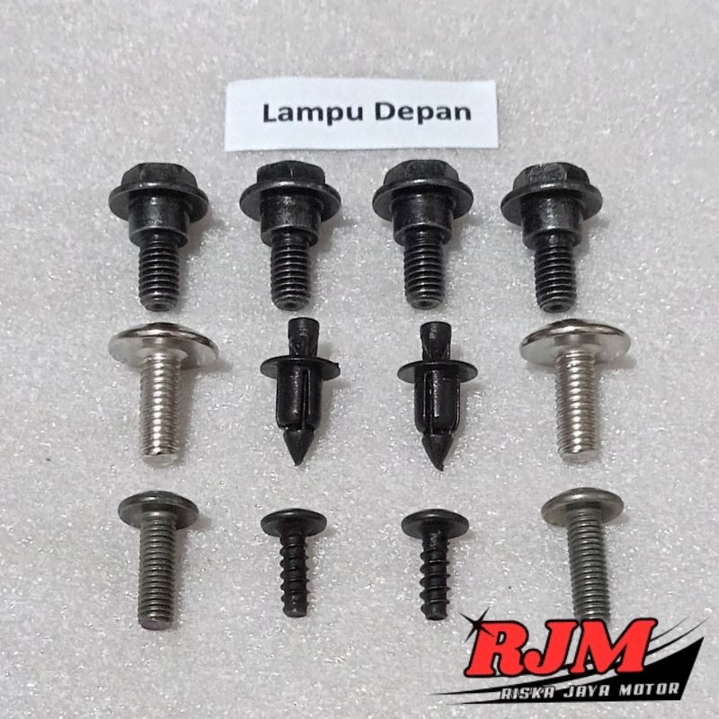 Baut Full Set Cover Bodi Body Lampu Depan Honda Verza 150 Old / Lama