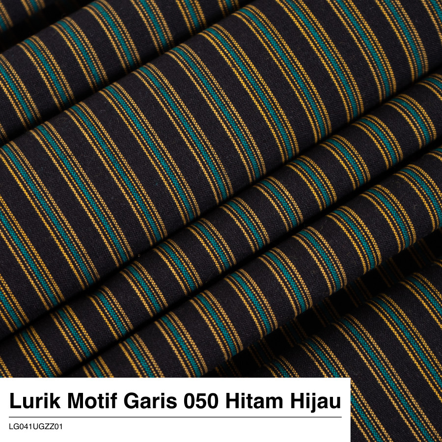 Lurik Motif Garis 050 Hitam Hijau